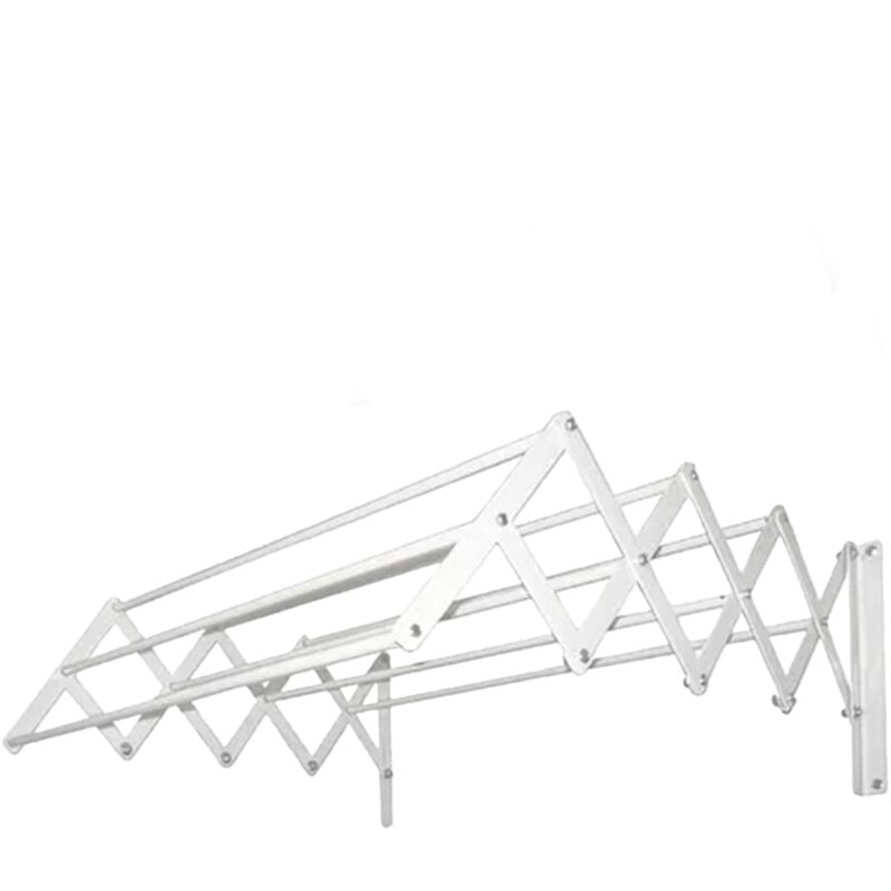 Corde à linge murale extensible en métal Well Home 80 cm x 3 m