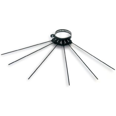 Corde à linge radiale 8/15 cm noire – Résistante pour tuyaux de poêle – Installation simple pour séchage textiles
