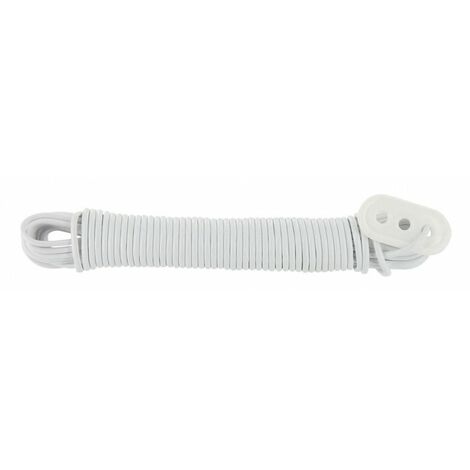Corde à linge en acier gainé PVC 20m – Haute résistance pour étendage intérieur et extérieur – Tendeur inclus – Capacité 20 kg – Laguelle