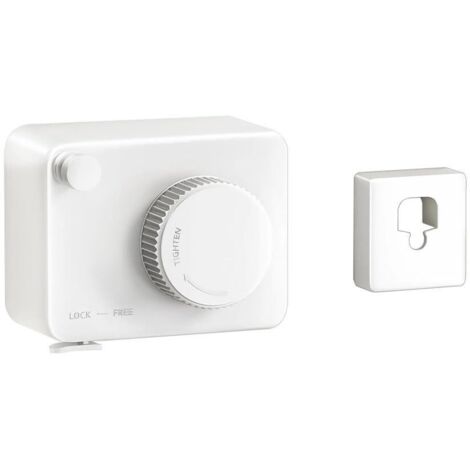 Corde à Linge Rétractable, 4,28m Fil Linge de Séchage Acier Ligne Lavage Murale à Enrouleur Robuste pour Suspendre Le Séchage du Linge de Salle de Bain