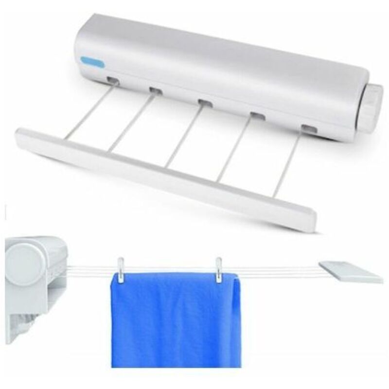 Corde à linge rétractable automatique à cinq fils à ressort