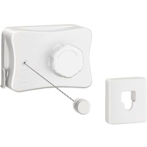 Corde à linge rétractable, étendoir mural d'intérieur pour vêtements secs et mouillés sur des cordes à linge d'extérieur robustes de 5 m (blanc)