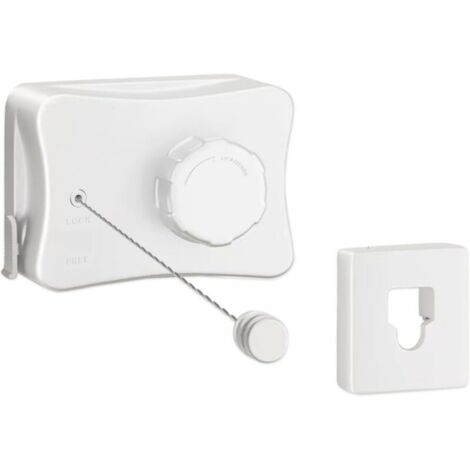 Corde à linge rétractable, étendoir mural d'intérieur pour vêtements secs et mouillés sur des cordes à linge d'extérieur robustes de 5 m (blanc)