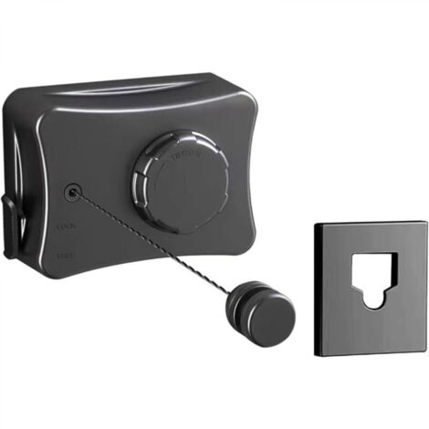 Corde à linge rétractable, étendoir mural d'intérieur pour vêtements secs et mouillés sur des cordes à linge d'extérieur robustes de 5 m (noir)