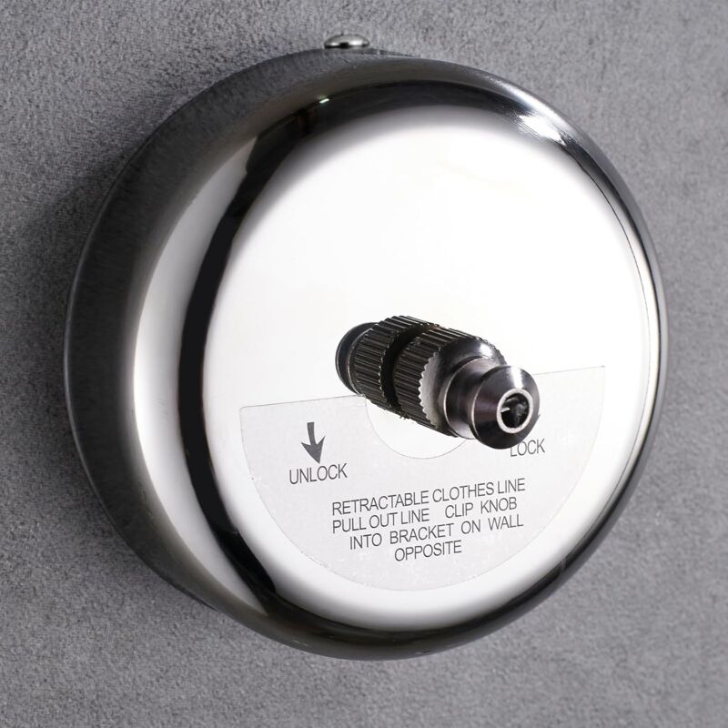 Corde à Linge Rétractable pour Intérieur et Extérieur,Etendoir Linge Interieur Mural,2.8M Fil a Linge pour Appartement,Hôtel,Buanderie,Salle De