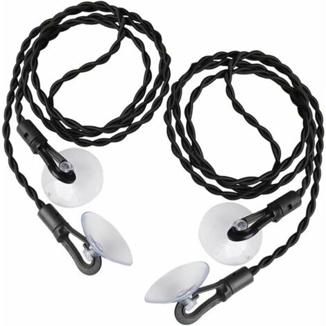 Corde à Linge Voyage, 2 Pièce Corde à Linge Etendoir à Ventouse Rétractable Portable pour Intéri ou Extéri, Voyage, Camping Randonnée, Noir