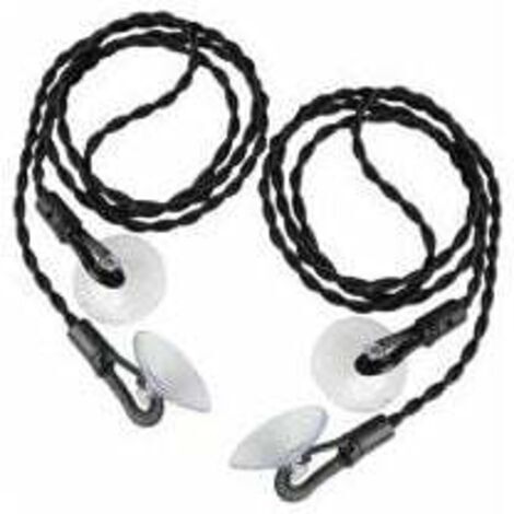 Corde à Linge Voyage, 2 Pièce Corde à Linge Etendoir à Ventouse Rétractable Portable pour Intérieur ou Extérieur, Voyage, Camping Randonnée, Noir
