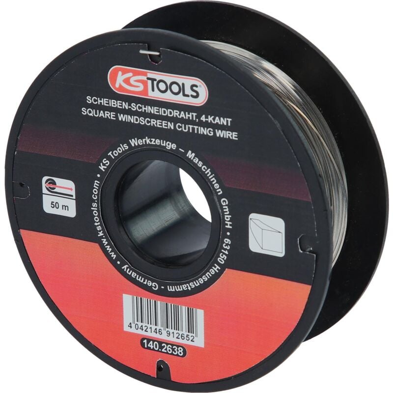 Kstools - Corde à piano, section carrée, 50 m en bobine