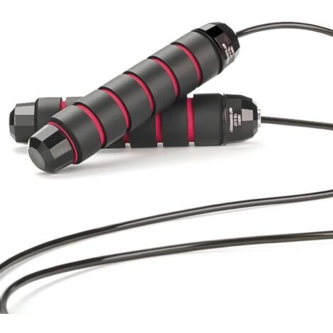 Corde à Sauter 3M - Grande Vitesse - Câble Acier Ajustable - Noir et Bleu