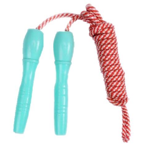 Corde à sauter ajustable pour enfants avec poignées en plastique rouge - Équipement d'entraînement