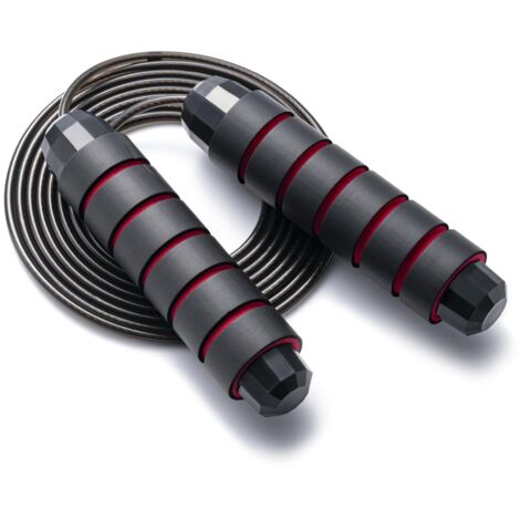 Corde à Sauter - Câble en Acier PVC - Roulements à Billes - Réglable - Pour Adulte Enfant - Intérieur Extérieur - 1 Pièce