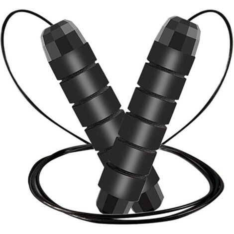 Corde à Sauter - Câble en Acier Revêtu de PVC - Roulements à Billes - Réglable en Longueur - Pour Adultes Enfants - 1 Pièce
