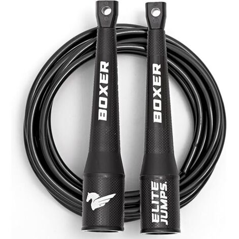 Corde à Sauter - Câble PVC 5 mm - Poignées Antidérapantes Réglables - Pour Entraînement Boxe Cardio et HIIT - 1 Pièce