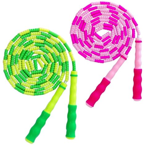 Corde à Sauter - Cordes Segmentées en PVC Souple - Longueur Réglable - Pour Enfants Filles et Garçons, Adultes Hommes et Femmes - 2,8 m