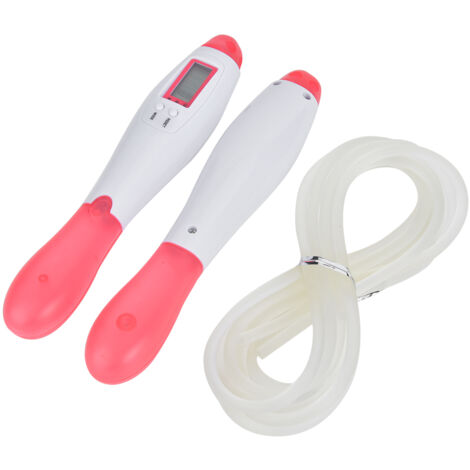 Corde à sauter électronique réglable avec compteur - Équipement sportif pour école - Rose