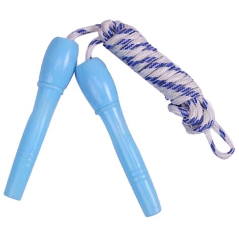 Corde à Sauter Enfants Réglable avec Poignées Plastique Bleue - Équipement d'Entraînement