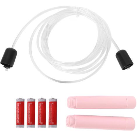 Corde à Sauter Lumineuse LED RGB pour Fitness - Léger et Ergonomique - Enfants et Adultes - Rose
