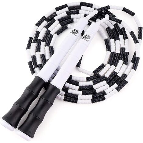Corde à Sauter Perles - Câble PVC Poids Léger - Poignées Ergonomiques 20 cm - Réglable Jusqu'à 183 cm - Pour Enfants et Adultes - 1 Pièce