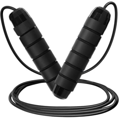 Corde à Sauter Réglable - Câble en Plastique avec Manches en Mousse EVA - Pour Entraînement Cardio, Endurance et Renforcement Musculaire - 1 Pièce