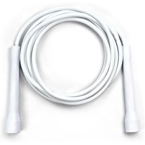Corde à Sauter Réglable - Corde en PVC 6 mm pour Fitness et Cardio - Poignées Antidérapantes avec Rotation Fluide - Intérieur/Extérieur - 1 Unité