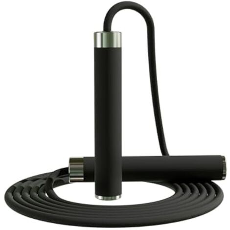 Corde à Sauter Réglable - Cordon PVC 5 mm avec Roulements à Billes - Poignées en Alliage et Caoutchouc Antidérapant - Pour Entraînement Maison École Salle de Sport