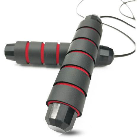 Corde à Sauter, Réglable pour Enfants et Adultes, Roulements à Billes en Acier, Poignée en Mousse Antidérapante, Câble en Acier, Pour Fitness, Crossfit, Sports, Boxe, Gym - 9.8ft, Rouge