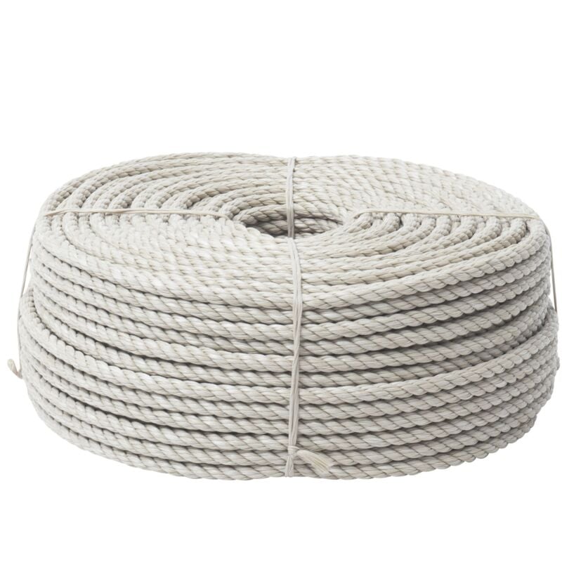 Corde beige 100 mètres WERKA PRO Ø 8 mm (résistance ± 1000 kg)