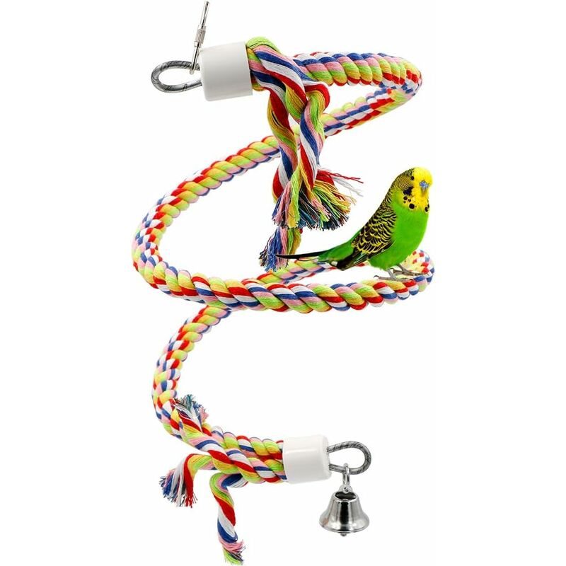 Chendyy - Corde colorée en spirale corde d'escalade corde en spirale oiseau jouet pour petits perroquets et autres petits oiseaux