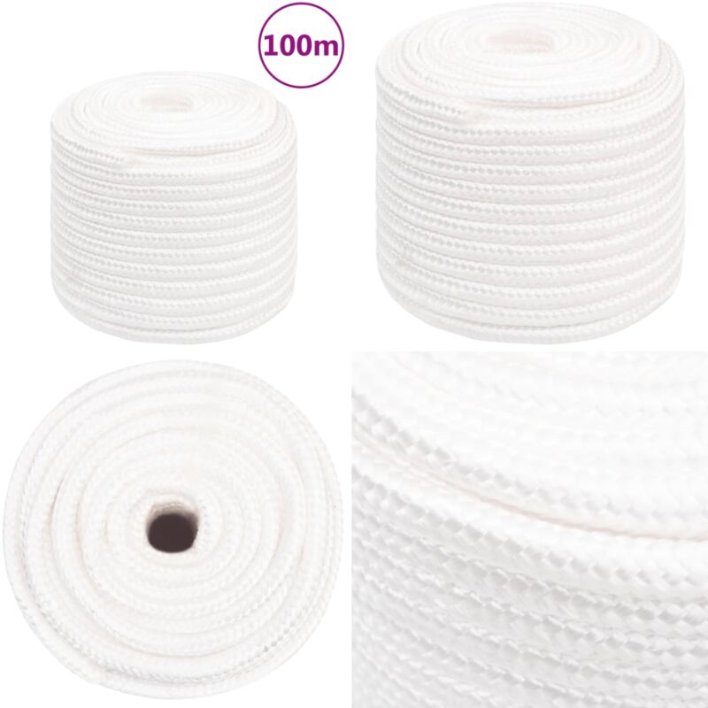 Corde de bateau Blanc complet 18 mm 100 m Polypropylène - Corde De Bateau - Corde Nautique - Ligne De Bateau - Polyester - Polypropylène - Home &