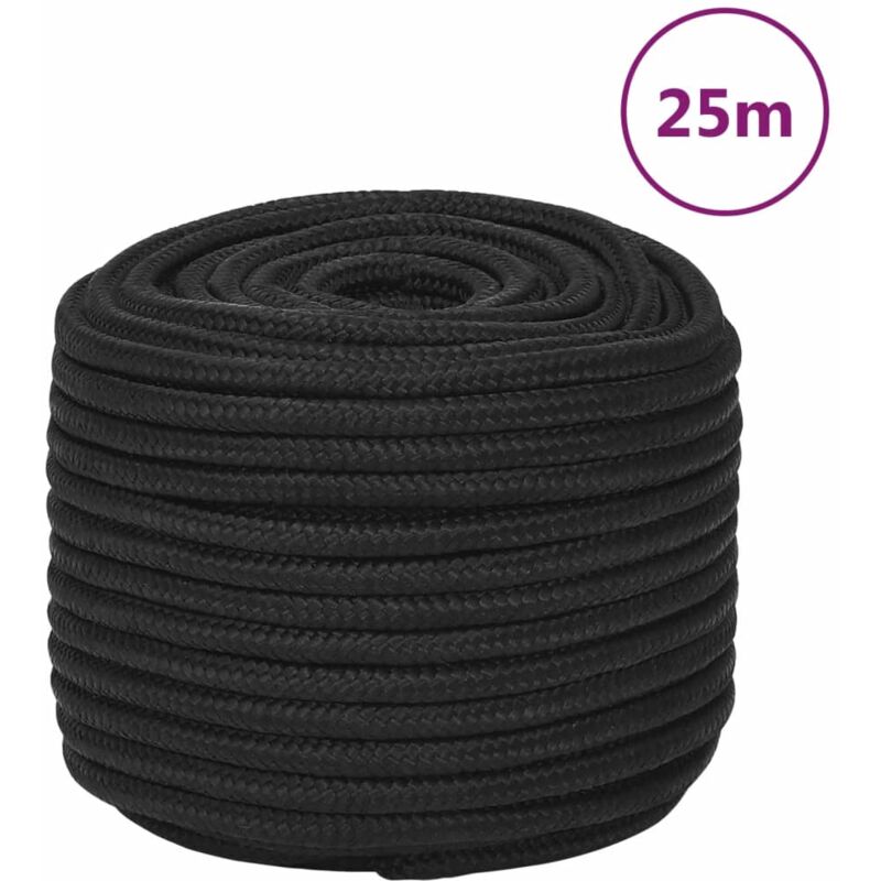Corde de bateau Cordage Noir complet 14 mm 25 m Polypropylène 94724