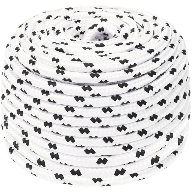 Corde de bateau Cordage - Style Contemporain tressé Blanc 10 mmx25 m Polyester BV861603 Bonnevie