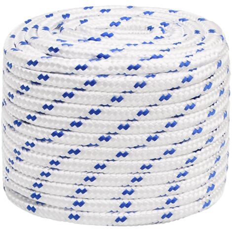 Corde de bateau, Corde de Chanvre, pour la Décoration, le Bricolage, le Jardinage Blanc 18 mm 100 m Polypropylène OIB6327E