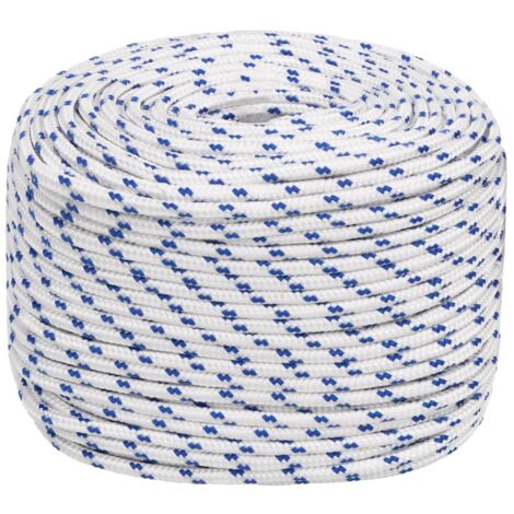 Corde de bateau, Corde de Chanvre, pour la Décoration, le Bricolage, le Jardinage Blanc 8 mm 50 m Polypropylène OIB5918E