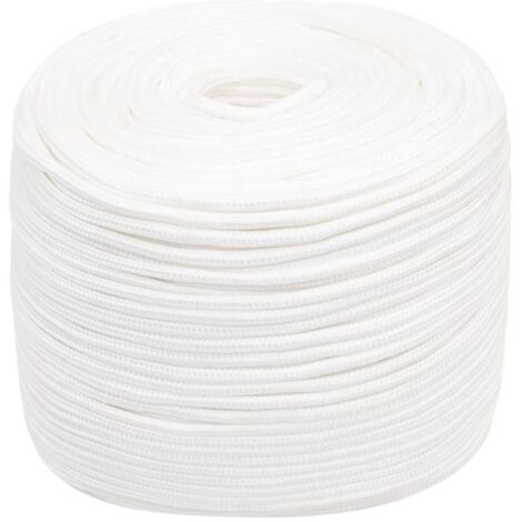 Corde de bateau, Corde de Chanvre, pour la Décoration, le Bricolage, le Jardinage Blanc complet 10 mm 100 m Polypropylène OIB3931E