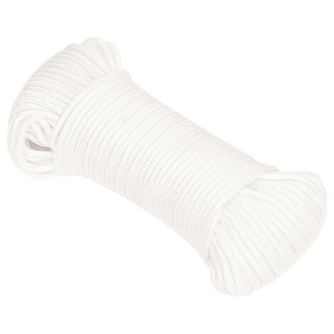 Corde de bateau, Corde de Chanvre, pour la Décoration, le Bricolage, le Jardinage Blanc complet 5 mm 500 m Polypropylène OIB3671E