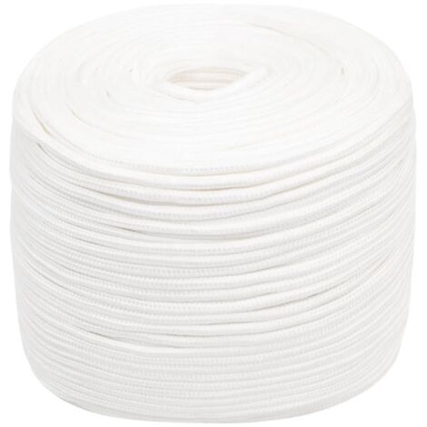 Corde de bateau, Corde de Chanvre, pour la Décoration, le Bricolage, le Jardinage Blanc complet 8 mm 25 m Polypropylène OIB3242E