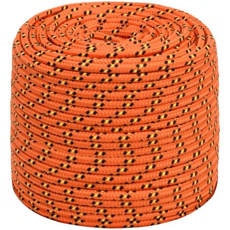 Corde de bateau, Corde de Chanvre, pour la Décoration, le Bricolage, le Jardinage Orange 8 mm 50 m Polypropylène OIB7296E