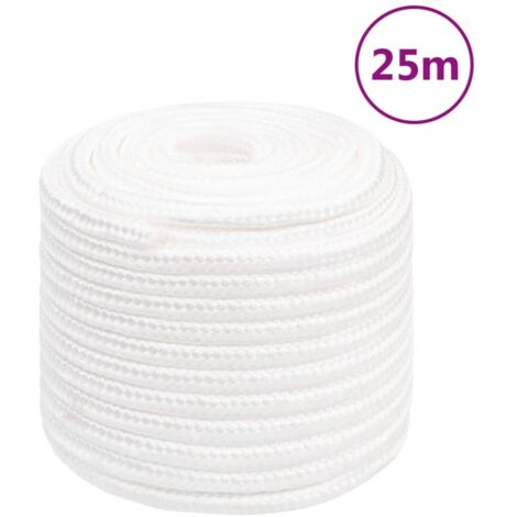 Corde de bateau, Corde de Cordage pour Randonnée Camping Blanc complet 18 mm 25 m Polypropylène ASD45214