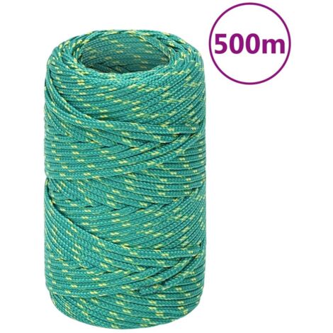 Corde de bateau Corde Multifonctionnelle, Corde Durable Vert 2 mm 500 m Polypropylène Chic-919706