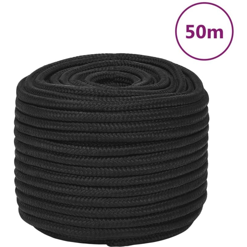 Corde de bateau Noir complet 12 mm 50 m Polypropylène WLE769270 design in