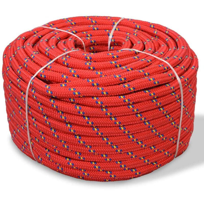Corde de bateau polypropylène 12 mm 250 m rouge