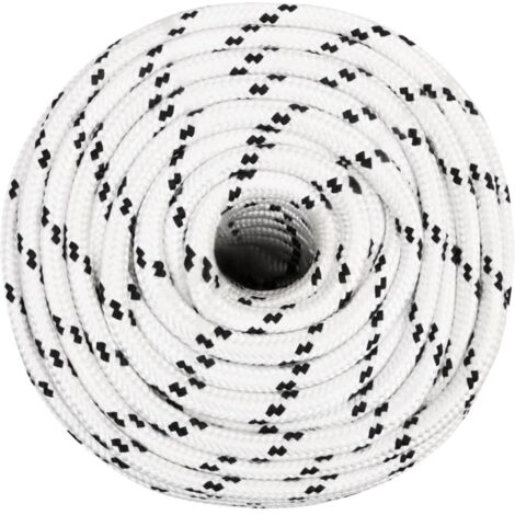 Corde de bateau tressé Blanc 14 mmx25 m Polyester CFW25619