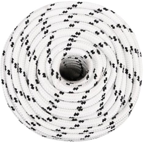 Corde de bateau tressé Blanc 14 mmx250 m Polyester CFW34488