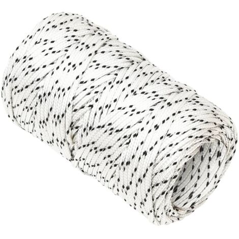 Corde de bateau tressé Blanc 2 mmx25 m Polyester CFW89771