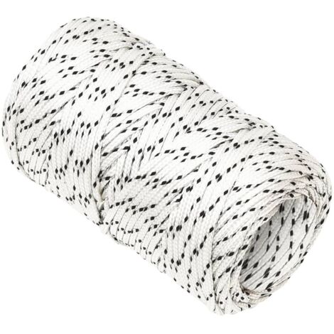 Corde de bateau tressé Blanc 2 mmx50 m Polyester CFW58103