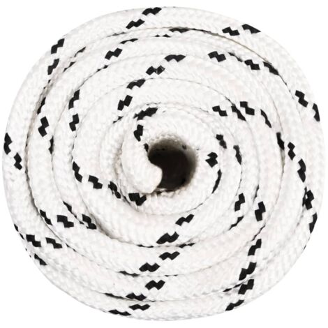 Corde de bateau tressé Blanc 20 mmx100 m Polyester CFW79151