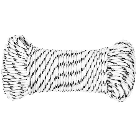 Corde de bateau tressé Blanc 3 mmx500 m Polyester CFW20691