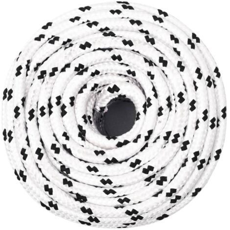 Corde de bateau tressé Blanc 6 mmx25 m Polyester CFW14545