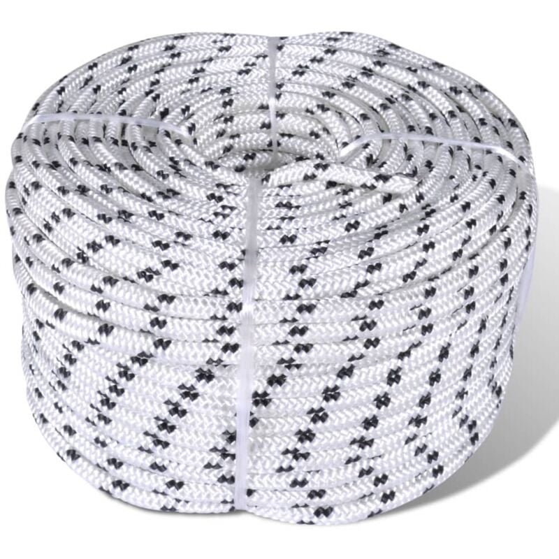 Corde de bateau tressée en bobine Polyester 6 mm x 50 m WLE175158 design in