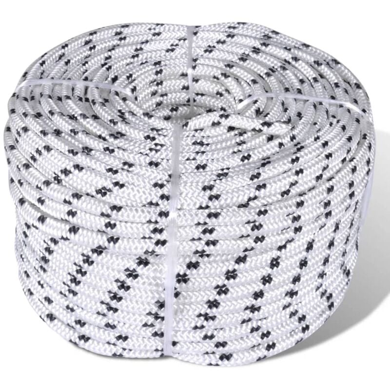 Corde de bateau tressée en bobine Polyester 8 mm x 50 m 975260 design in